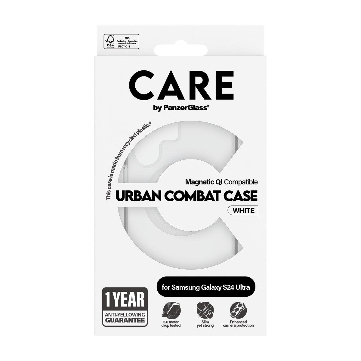 CARE by PanzerGlass Samsung Galaxy S24 Ultra FLAGSHIP Urban Combat Cover - Gjennomsiktig