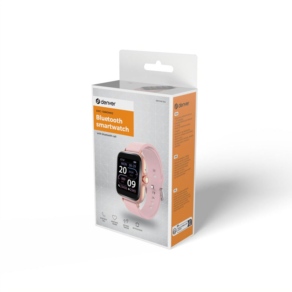 Denver SWC-156ROMK2 Smartwatch m. Pulsmåler - Lyserød