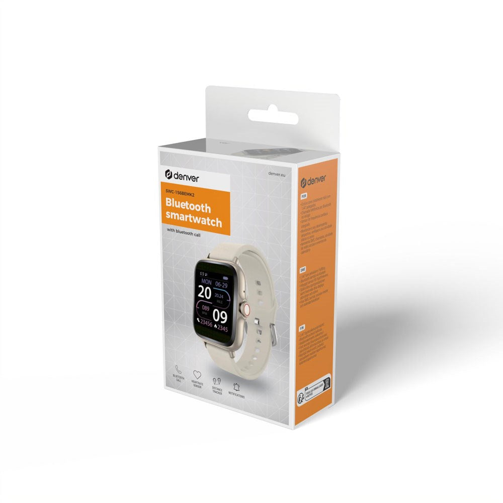 Denver SWC-156BEMK3 Smartwatch m. Pulsmåler - Beige