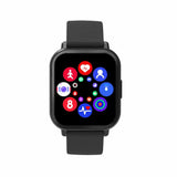 Denver SWC-176B Bluetooth Smartwatch m. Søvn- og Fitnesstracker - Silikone Urrem - Sort