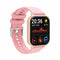 Denver SWC-176RO Bluetooth Smartwatch m. Søvn- og Fitnesstracker - Silikone Urrem - Lyserød
