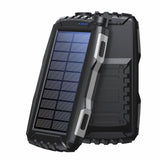 Denver Solcelle PowerBank m. USB-A & USB-C - 20.000 mAh - Sort