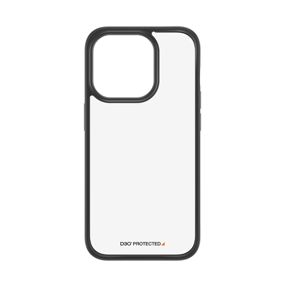 iPhone 15 Pro Bakdeksel PanzerGlass D3O Bio ClearCase - Black Edge