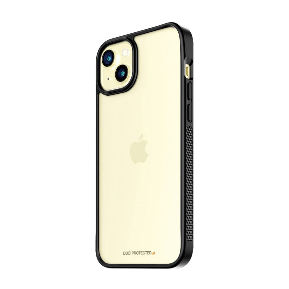 iPhone 15 Plus Bakdeksel PanzerGlass D3O Bio ClearCase - Black Edge