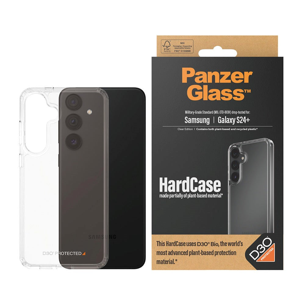 Samsung Galaxy S24+ (Plus) Bakdeksel PanzerGlass D3O Bio HardCase - Gjennomsiktig