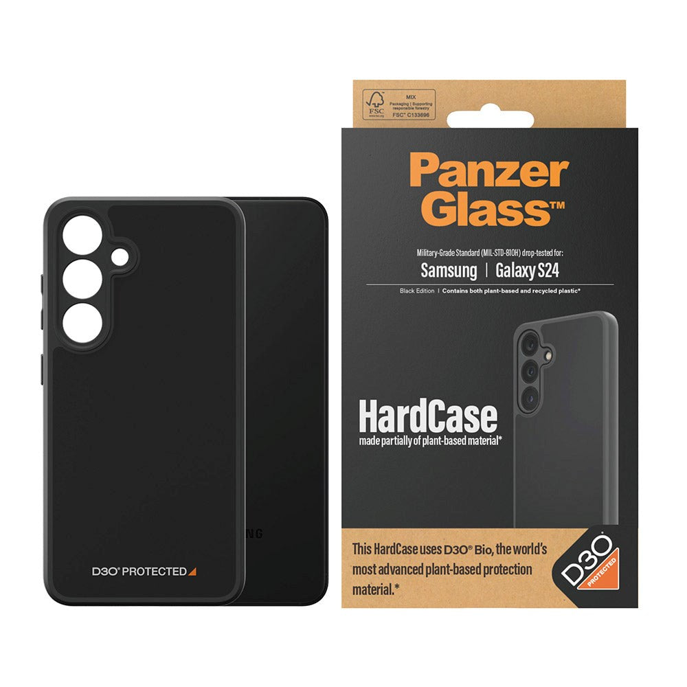 Samsung Galaxy S24 Bakdeksel PanzerGlass D3O Bio HardCase - Svart