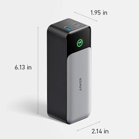Anker 737 GaN Gen.2 18W Powerbank 24 000 mAh 2x PD USB-C &amp; 1x USB-A - Svart