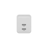 Hyper HyperJuice Vægoplader m. 2x USB-C - 35W - Hvid