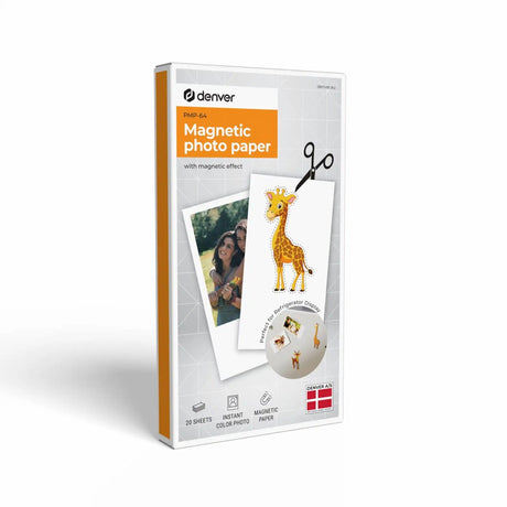 Denver Magnetisk Fotopapir til MCP-6010 Printer - 20 stk - Hvid