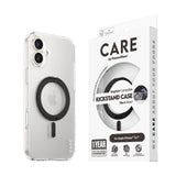 CARE by PanzerGlass iPhone 16 Plus Feature Kickstand Cover - MagSafe Kompatibel - Transparent / Black