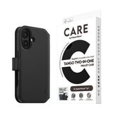 CARE by PanzerGlass iPhone 16 Feature Tango 2-i-1 Flip Cover m. Lommebok - Svart