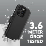 CARE by PanzerGlass iPhone 16 Pro Feature Tango 2-i-1 flipdeksel m. Lommebok - Svart