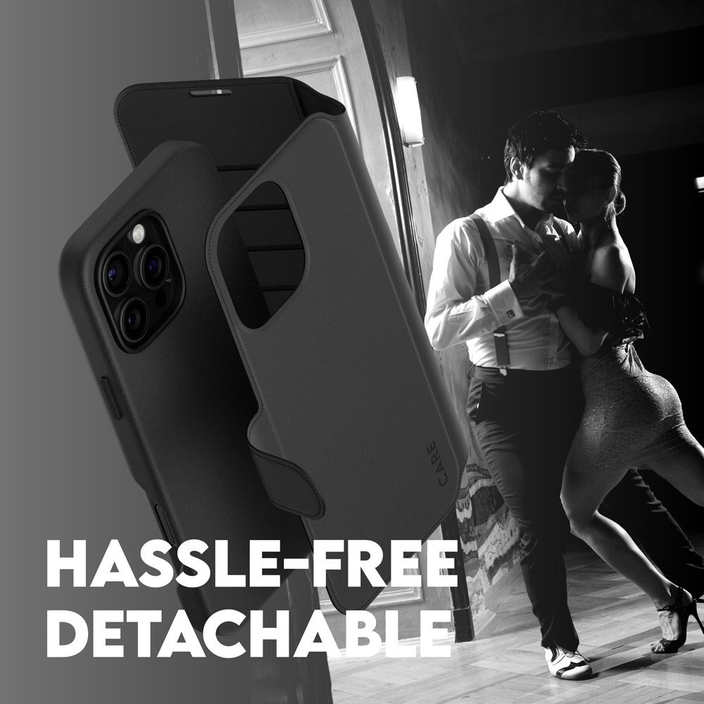 CARE by PanzerGlass iPhone 16 Pro Feature Tango 2-i-1 flipdeksel m. Lommebok - Svart