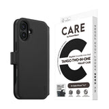 CARE by PanzerGlass iPhone 16 Plus Feature Tango 2-in-1 Flip Cover m. Pung - Sort