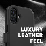 CARE by PanzerGlass iPhone 16 Plus Feature Tango 2-in-1 Flip Cover m. Pung - Sort