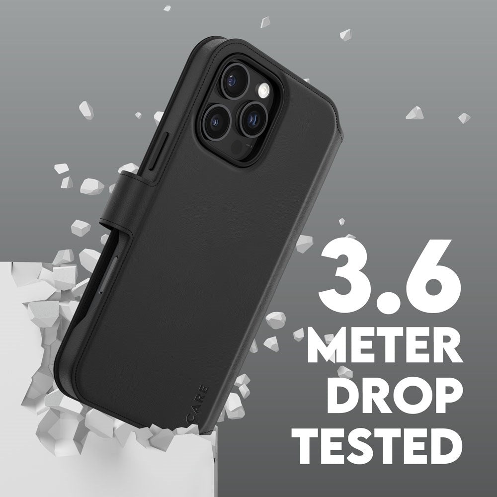 CARE by PanzerGlass iPhone 16 Pro Max Feature Tango 2-i-1 flipdeksel m. Lommebok - Svart