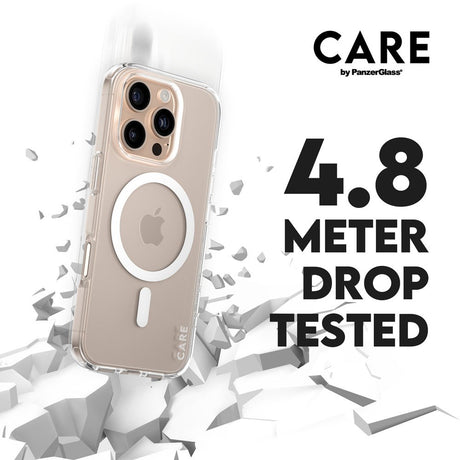 CARE by PanzerGlass iPhone 16 Pro FLAGSHIP Urban Combat-deksel - MagSafe-kompatibel - Gjennomsiktig / Hvit