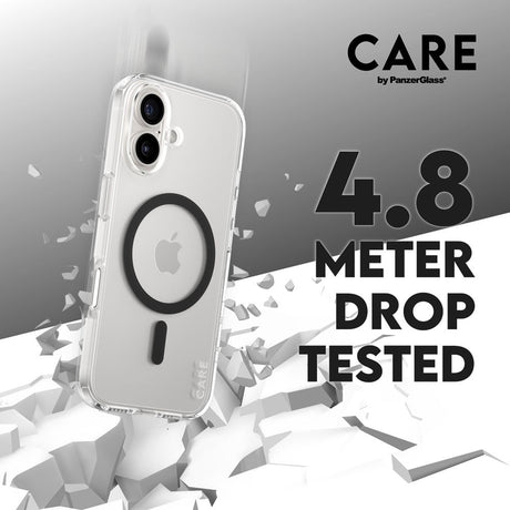 CARE by PanzerGlass iPhone 16 FLAGSHIP Urban Combat-deksel - MagSafe-kompatibel - Gjennomsiktig / Svart