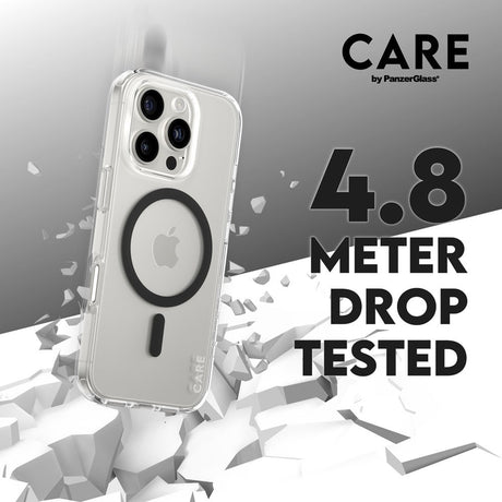 CARE by PanzerGlass iPhone 16 Pro FLAGSHIP Urban Combat-deksel - MagSafe-kompatibel - Gjennomsiktig / Svart