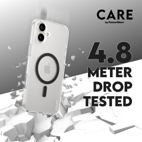 CARE by PanzerGlass iPhone 16 Plus FLAGSHIP Urban Combat-deksel - MagSafe-kompatibel - Gjennomsiktig / Svart