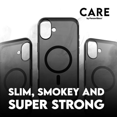 CARE by PanzerGlass iPhone 16 FLAGSHIP Urban Combat-deksel - MagSafe-kompatibel - Smokey / Svart