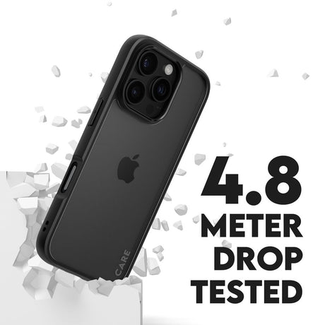 CARE by PanzerGlass iPhone 16 Pro FLAGSHIP Urban Combat-deksel - gjennomsiktig / svart ramme