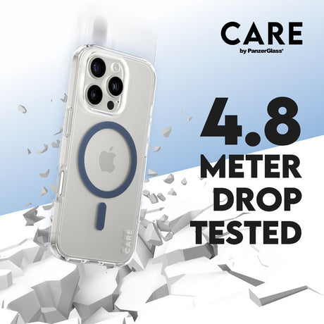 CARE by PanzerGlass iPhone 16 Pro FLAGSHIP Urban Combat-deksel - MagSafe-kompatibel - Gjennomsiktig / Coronet Blue