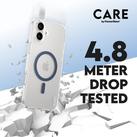 CARE by PanzerGlass iPhone 16 Plus FLAGSHIP Urban Combat-deksel - MagSafe-kompatibel - Gjennomsiktig / Coronet Blue
