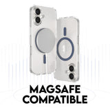 CARE by PanzerGlass iPhone 16 Plus FLAGSHIP Urban Combat-deksel - MagSafe-kompatibel - Gjennomsiktig / Coronet Blue
