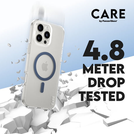 CARE by PanzerGlass iPhone 16 Pro Max FLAGSHIP Urban Combat-deksel - MagSafe-kompatibel - Gjennomsiktig / Coronet Blue