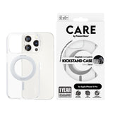 CARE by PanzerGlass iPhone 15 Pro Feature Kickstand Cover - MagSafe-kompatibel - Gjennomsiktig / Sølv