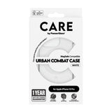 CARE by PanzerGlass iPhone 15 Pro FLAGSHIP Urban Combat-deksel - MagSafe-kompatibel - Gjennomsiktig / Hvit