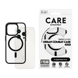 CARE by PanzerGlass iPhone 15 Pro FLAGSHIP Urban Combat-deksel - MagSafe-kompatibel - Gjennomsiktig / Hvit