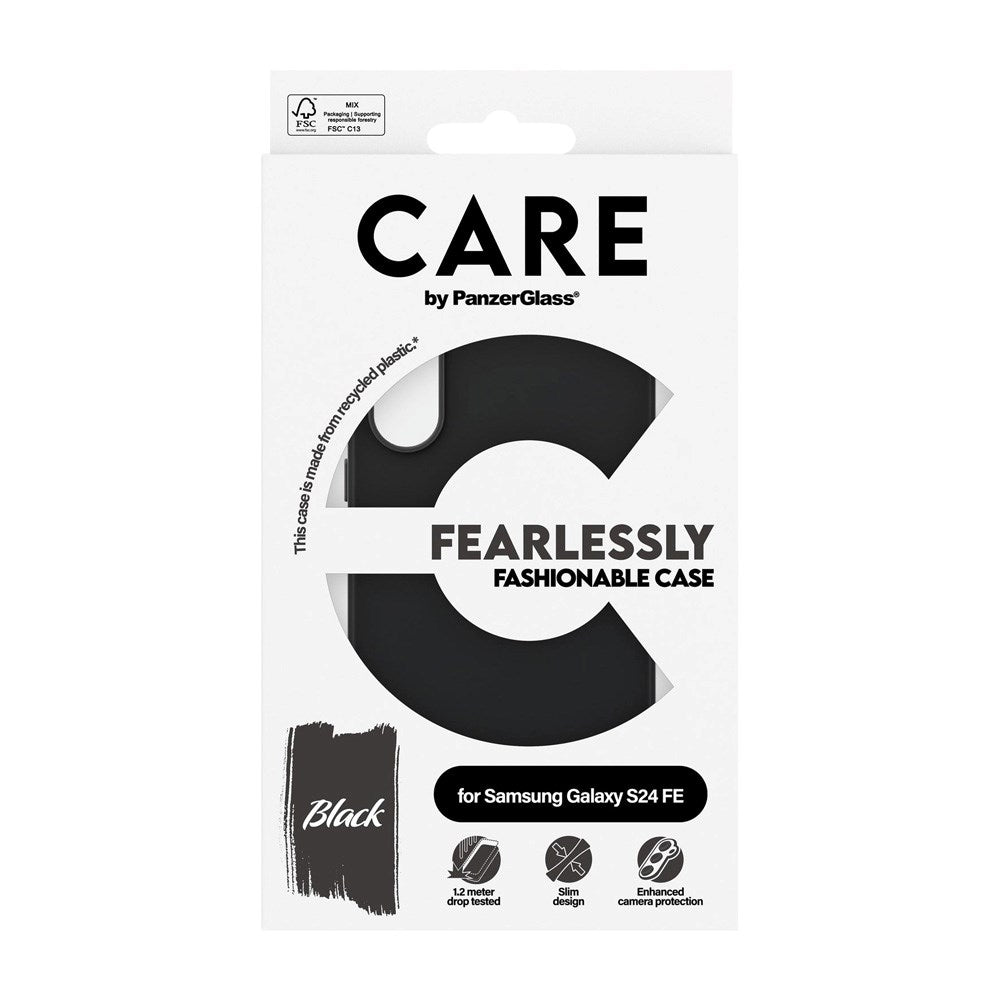 CARE by PanzerGlass Samsung Galaxy S24 FE FASHION Fearlessly Fashionable deksel - Svart