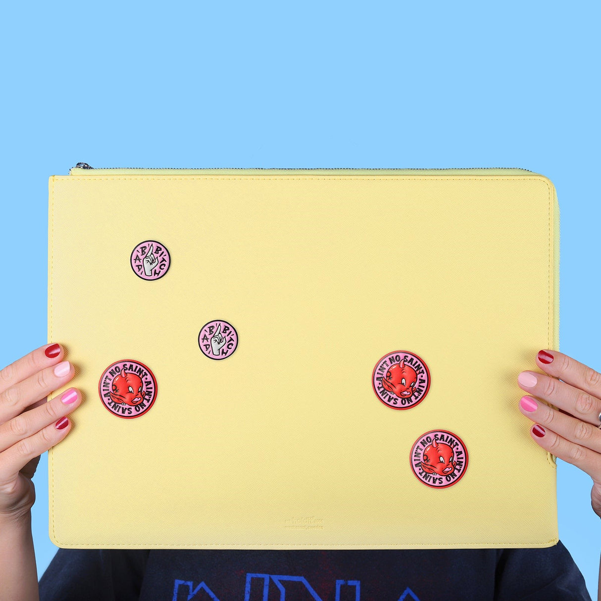 Holdit lær laptopveske 16'' - gul