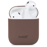Holdit Nygård Silikontrekk For AirPods (1. &amp; 2. gen.) - Mørkebrun