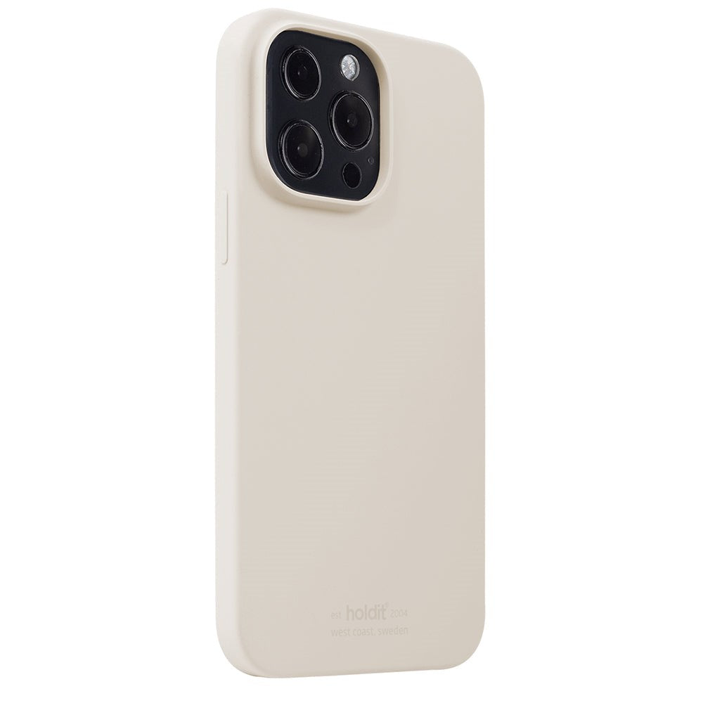 Holdit iPhone 13 Pro Soft Touch Silikondeksel - Lys Beige