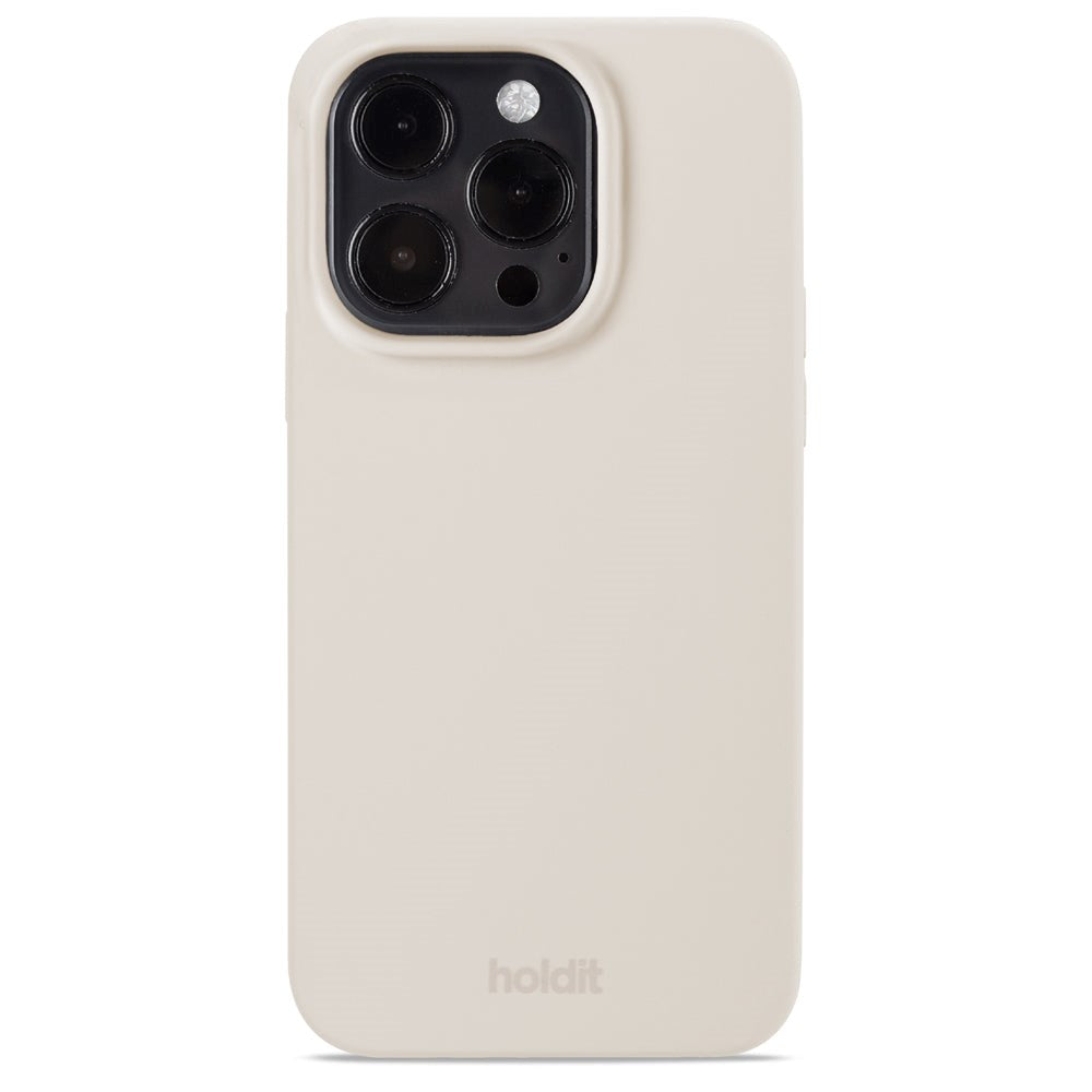 Holdit iPhone 14 Pro Soft Touch Silikondeksel - Lys Beige