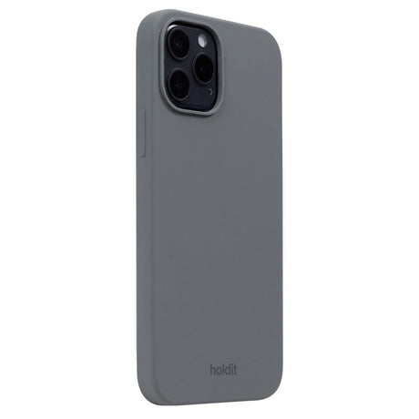 Holdit iPhone 12 / 12 Pro Soft Touch Silikondeksel - Space Grey