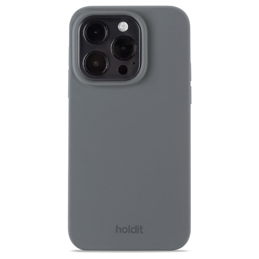 Holdit iPhone 14 Pro Soft Touch Silikondeksel - Space Grey