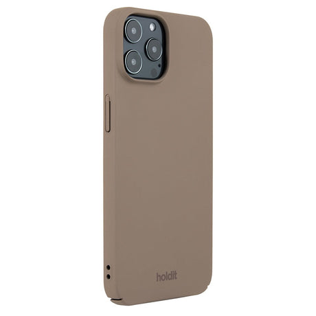 Holdit iPhone 12 / 12 Pro Slim Plastic Deksel - Mokka Brun