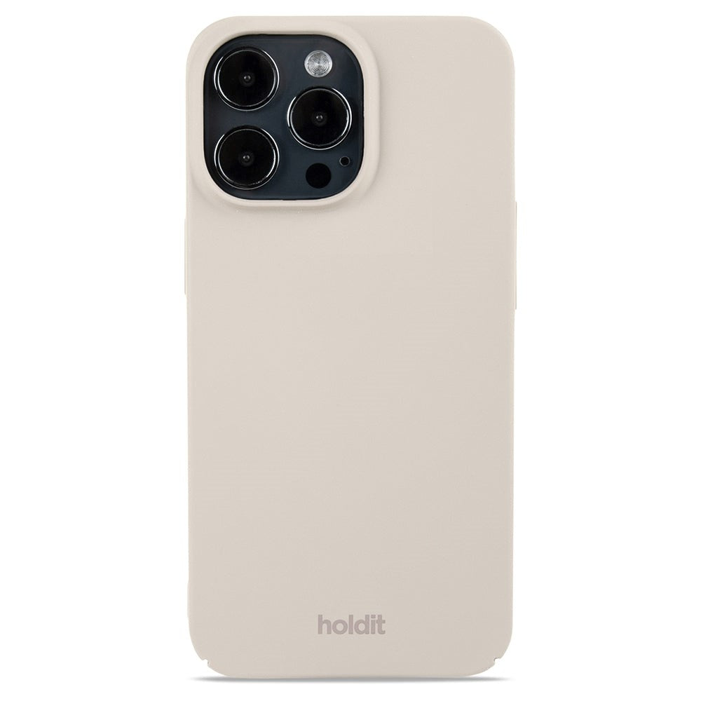 Holdit iPhone 13 Pro Slim Plastveske - Lys Beige