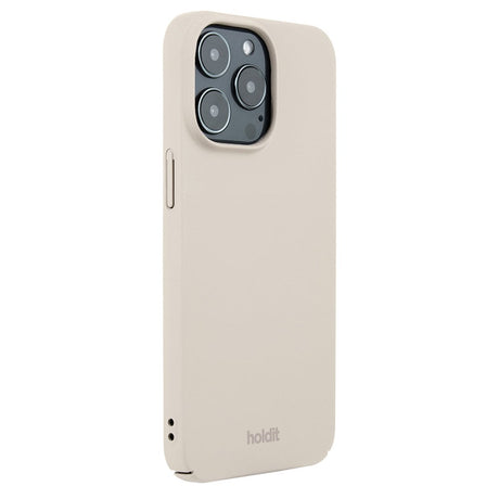 Holdit iPhone 13 Pro Slim Plastveske - Lys Beige