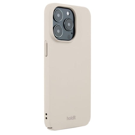 Holdit iPhone 14 Pro Slim Plastveske - Lys Beige