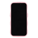 Holdit iPhone 15 / 14 / 13 Wavy Deksel - Rosa / Gjennomsiktig