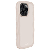 Holdit iPhone 14 Pro Wavy Deksel - Lys Beige