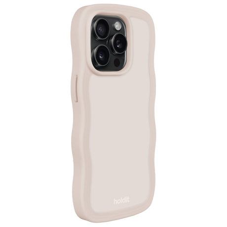 Holdit iPhone 14 Pro Max Wavy Deksel - Lys Beige