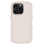 Holdit iPhone 15 Pro Wavy Deksel - Lys Beige