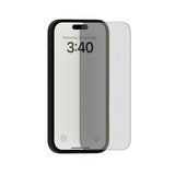 iPhone 15 / 14 Pro Holdit Tempered Glass 9H skjermbeskytter m. Personvernfunksjon - svart kant