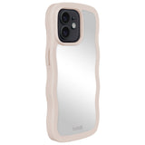 Holdit iPhone 12 / 12 Pro Wavy Deksel - Lys Beige / Speil